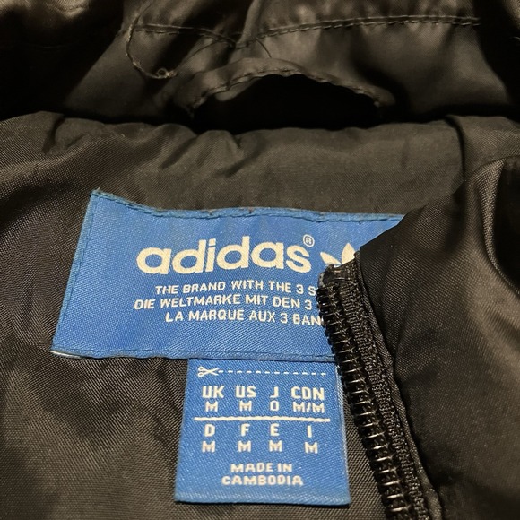 Adidas Puffer Vest Mens Size Medium Full Zip Pockets Performance Outdoor Classic - Picture 3 of 6